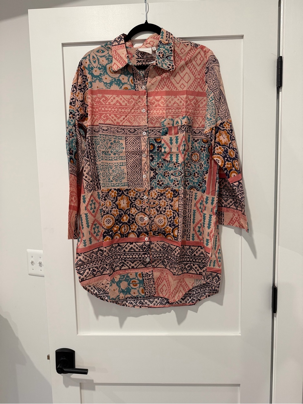 NWT Julia Amory Husband Shirt in Rose size L